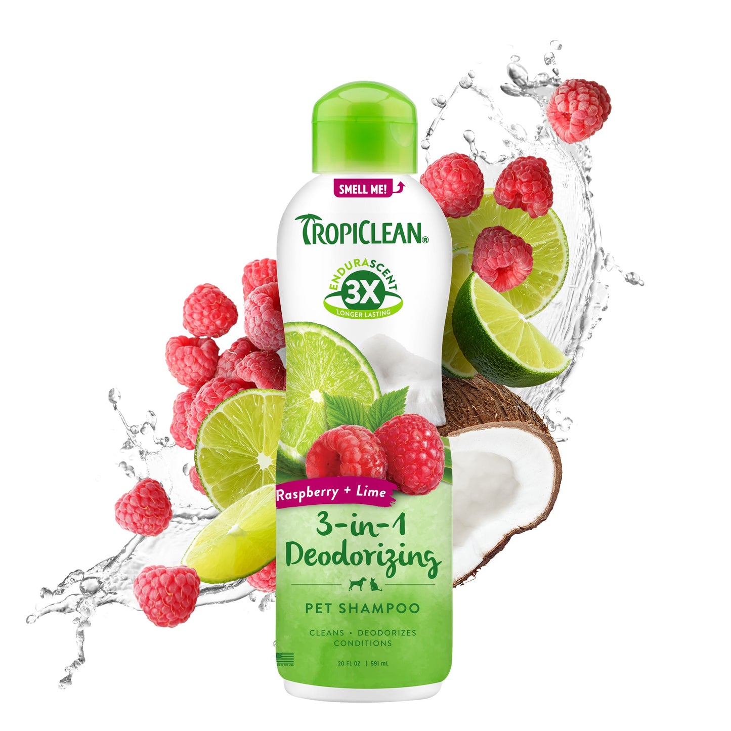 TropiClean EnduraScent Pet Shampoo Raspberry Lime