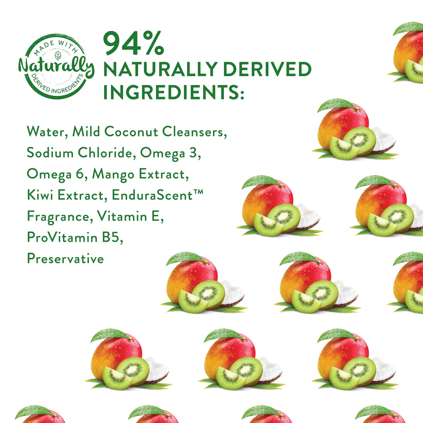 TropiClean EnduraScent Shed Control Pet Shampoo Mango Kiwi