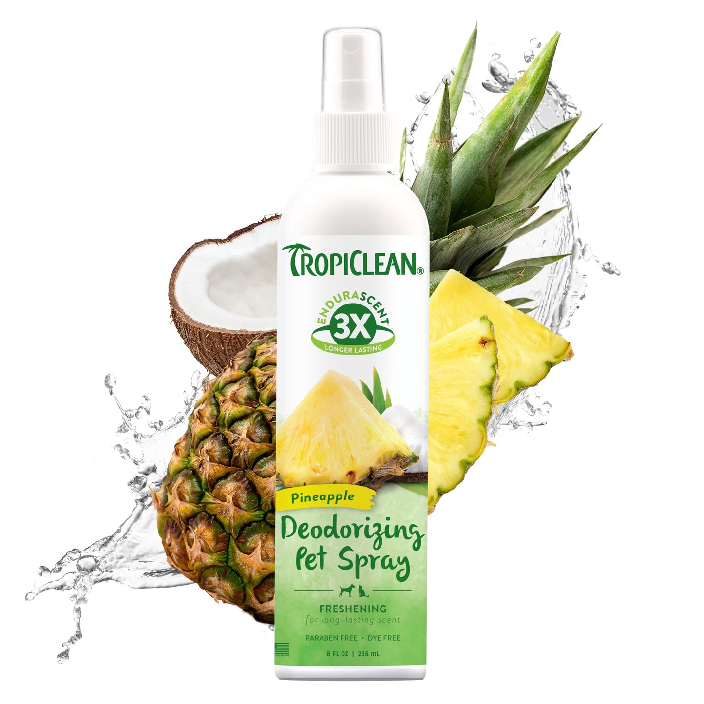 TropiClean EnduraScent Deodorising Pet Spray Pineapple
