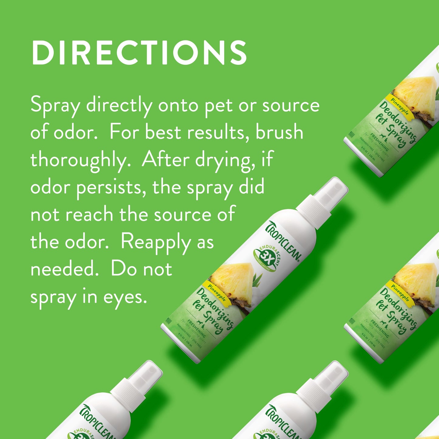 TropiClean EnduraScent Deodorising Pet Spray Pineapple