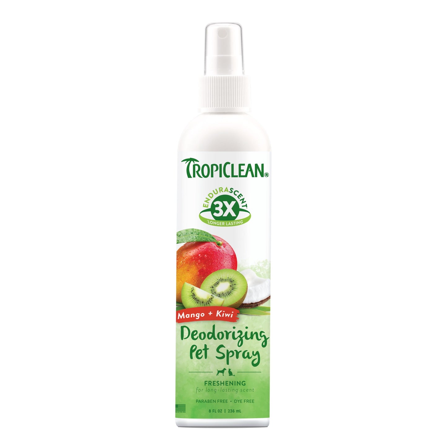 TropiClean EnduraScent Deodorising Pet Spray Mango Kiwi