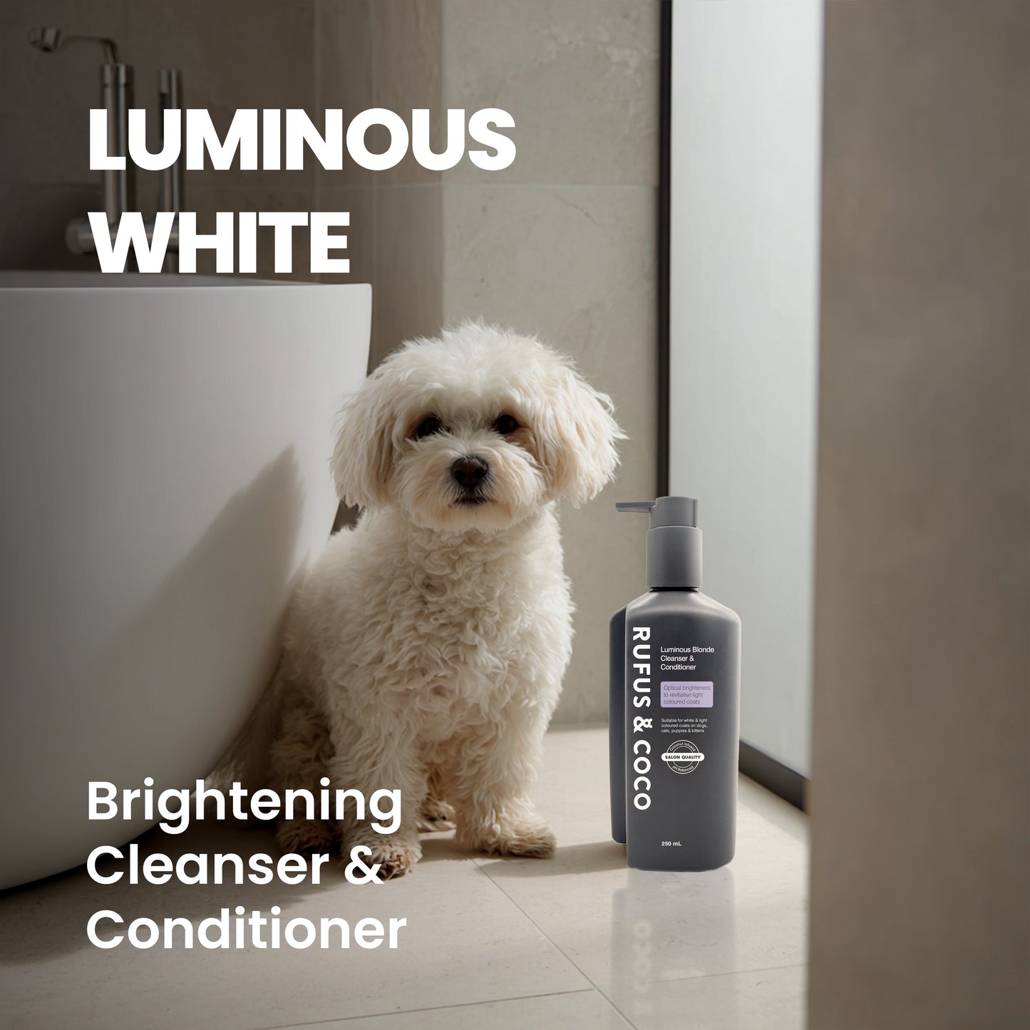Rufus & Coco Luminous Blonde Light Coloured Coat Pet Cleanser & Conditioner