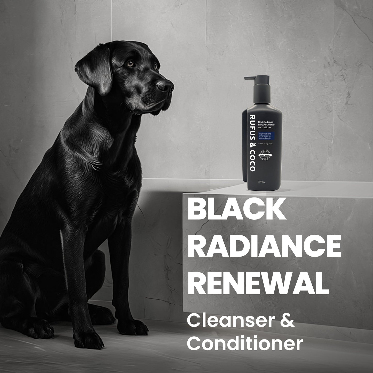 Rufus & Coco Black Radiance Renewal Dark Coloured Coat Pet Cleanser & Conditioner