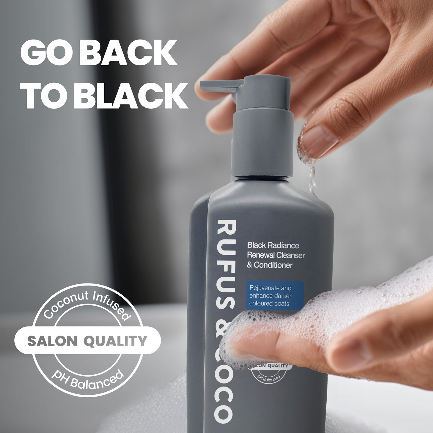 Rufus & Coco Black Radiance Renewal Dark Coloured Coat Pet Cleanser & Conditioner