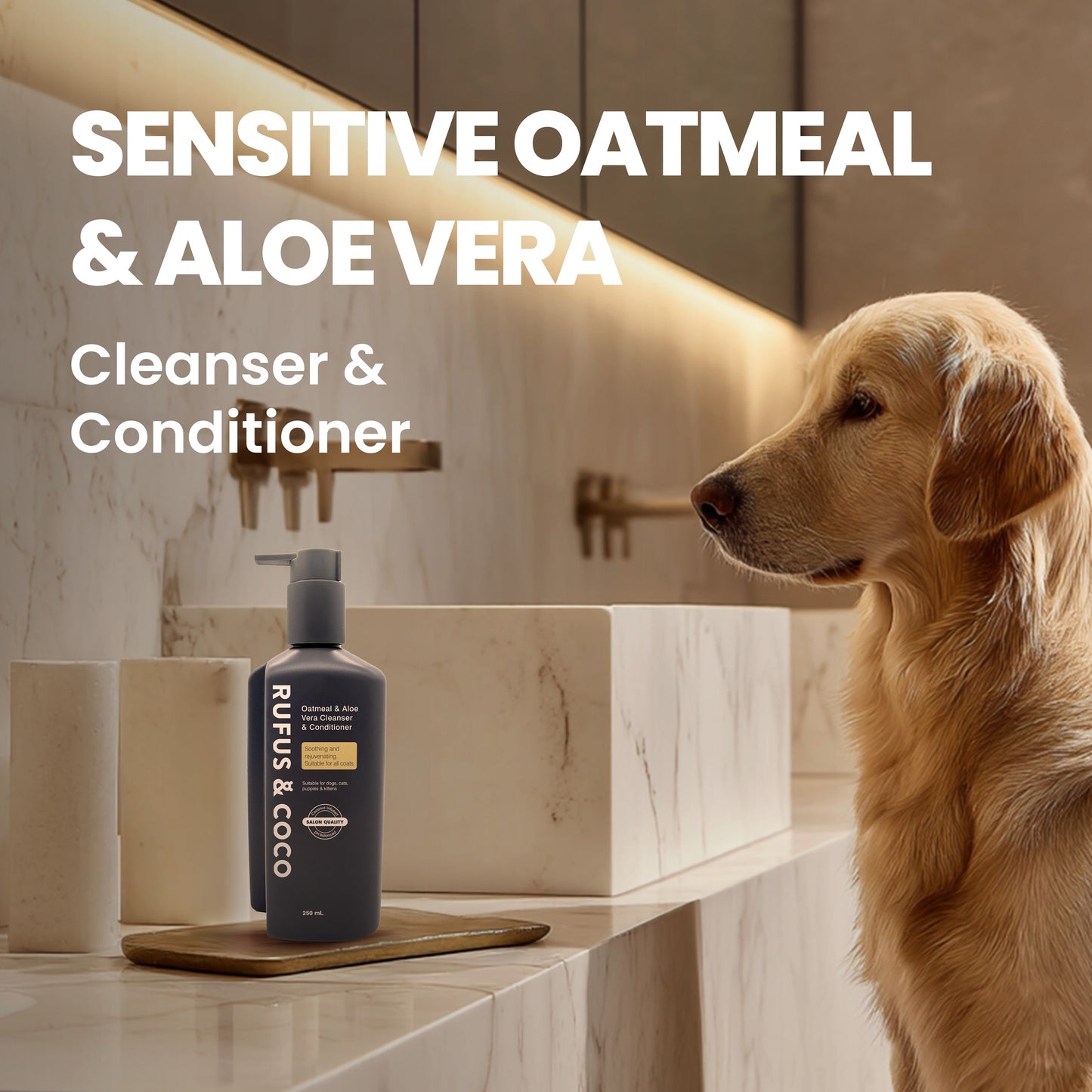 Rufus & Coco Oatmeal with Aloe Vera Pet Cleanser & Conditioner