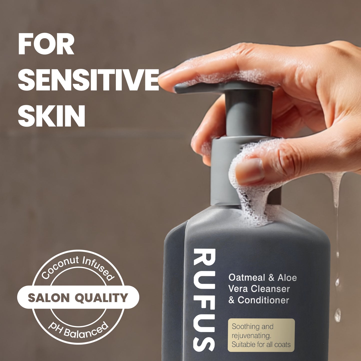 Rufus & Coco Oatmeal with Aloe Vera Pet Cleanser & Conditioner