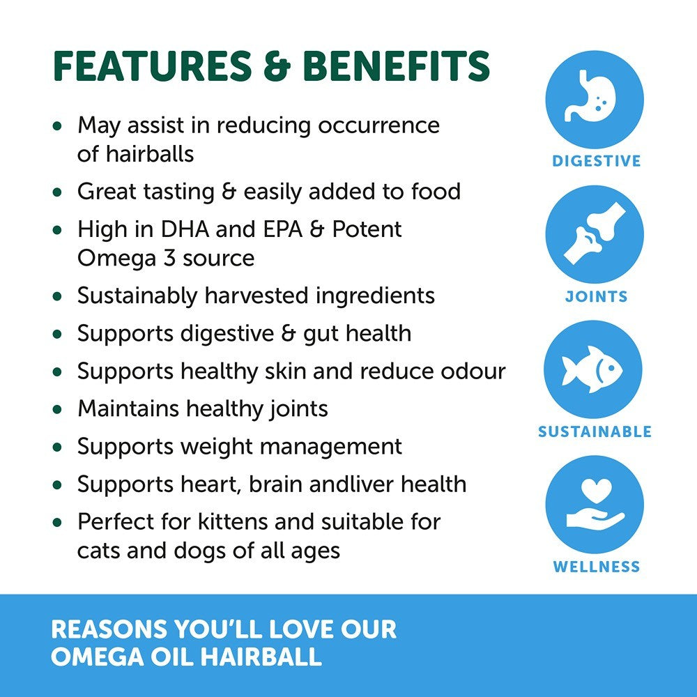 NAS Omega Oil Cat Hairball 200ml