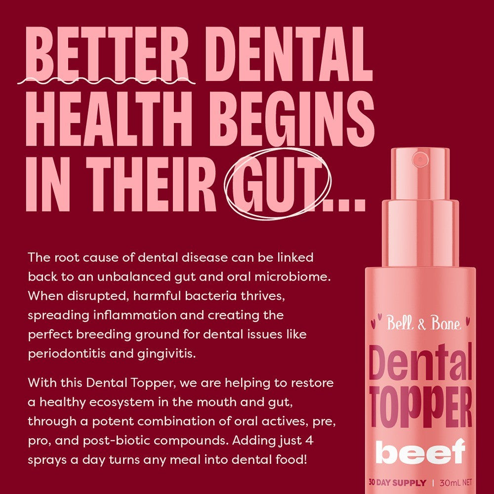 Bell & Bone Beef Dog Dental Toppers Spray 30ml