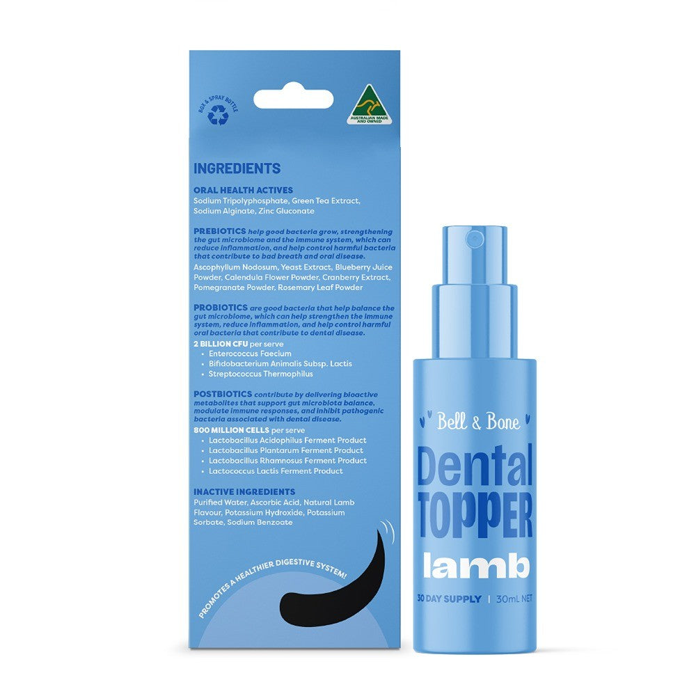 Bell & Bone Lamb Dog Dental Toppers Spray 30ml