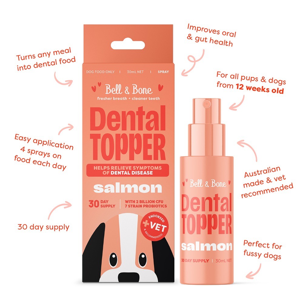 Bell & Bone Salmon Dog Dental Toppers Spray 30ml