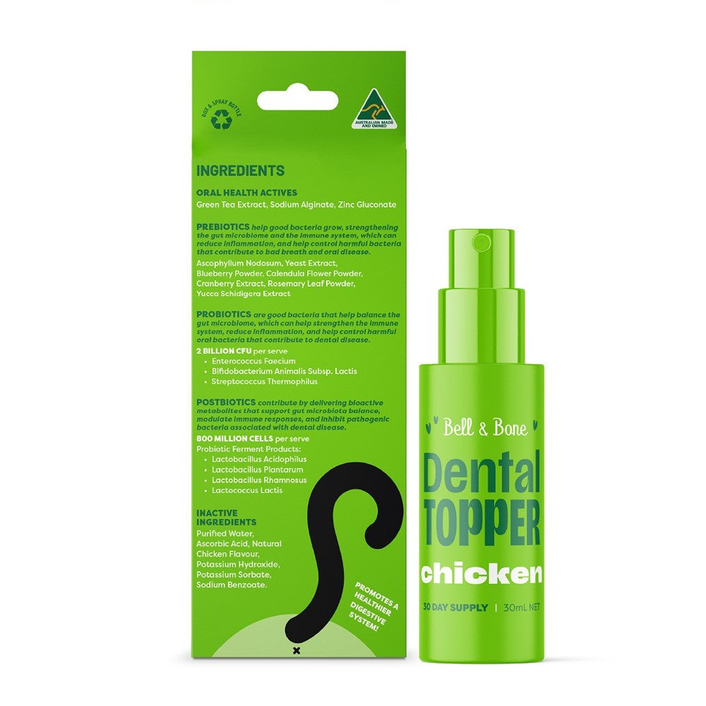 Bell & Bone Chicken Cat Dental Toppers Spray 30ml