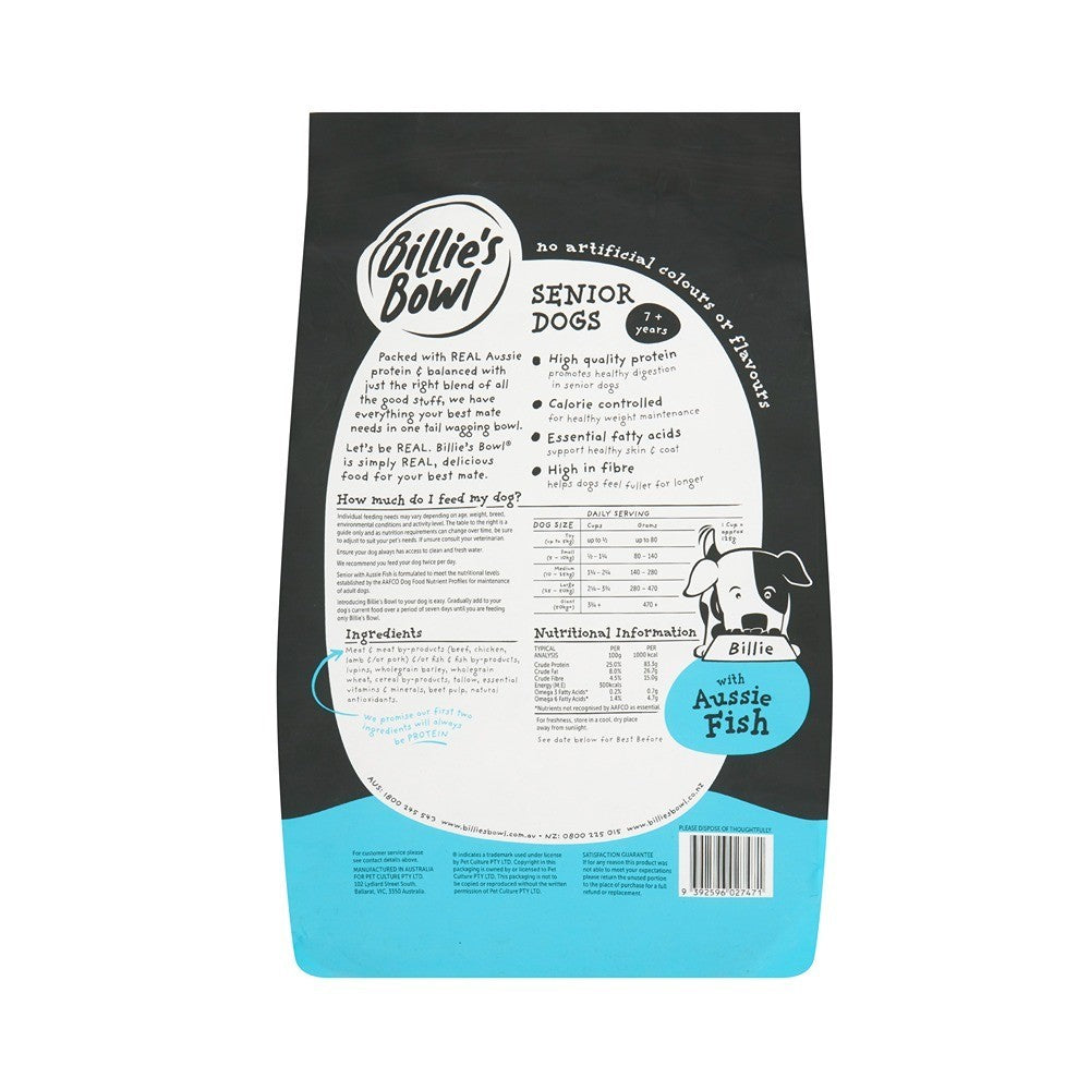 Billie's Bowl Aussie Fish Senior Dry Dog Food