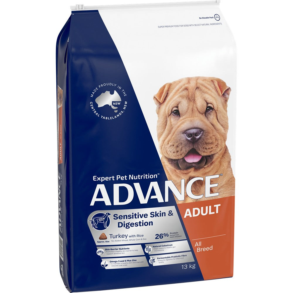 Advance Adult Sensitive Turkey & Rice Dry Dog Food