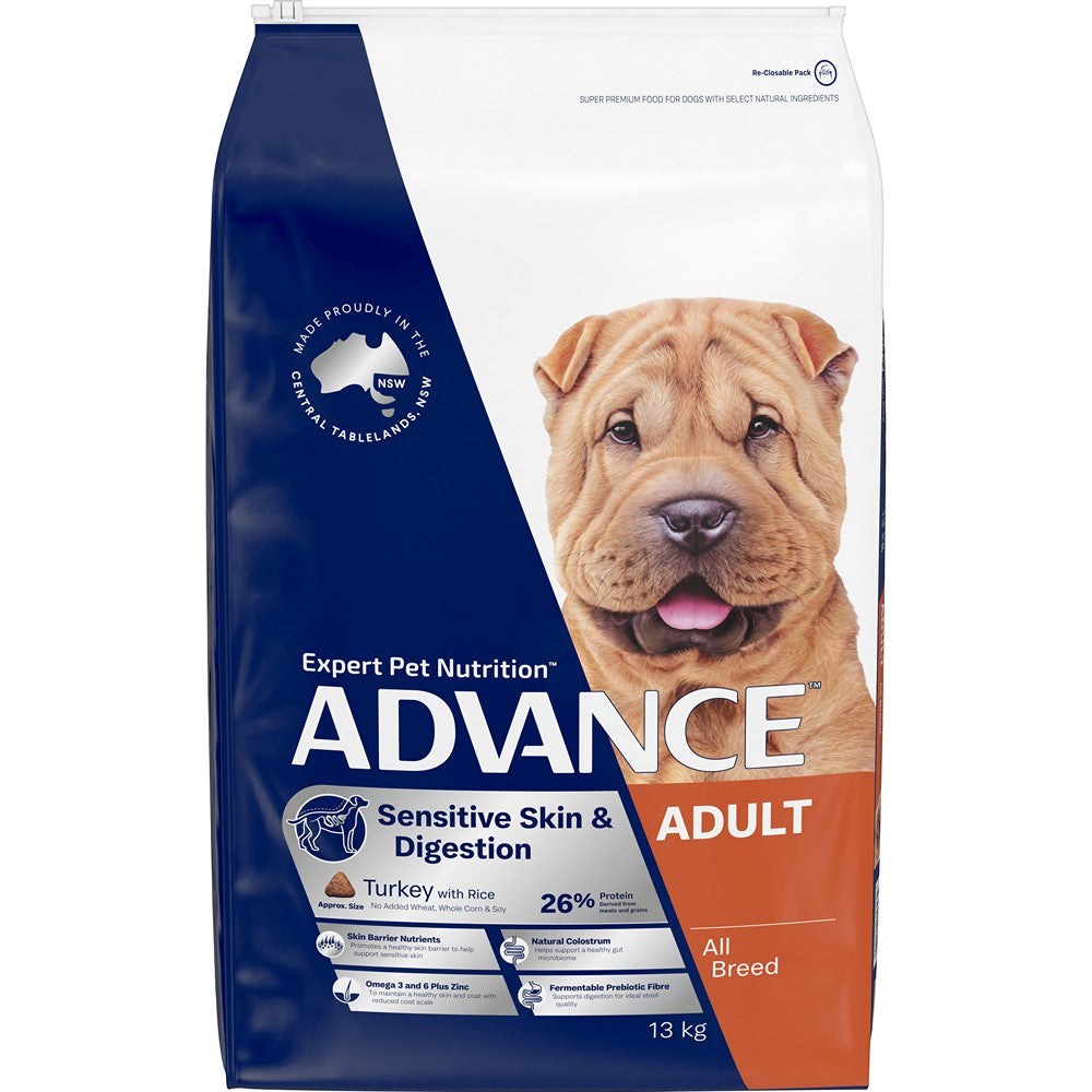Advance Adult Sensitive Turkey & Rice Dry Dog Food