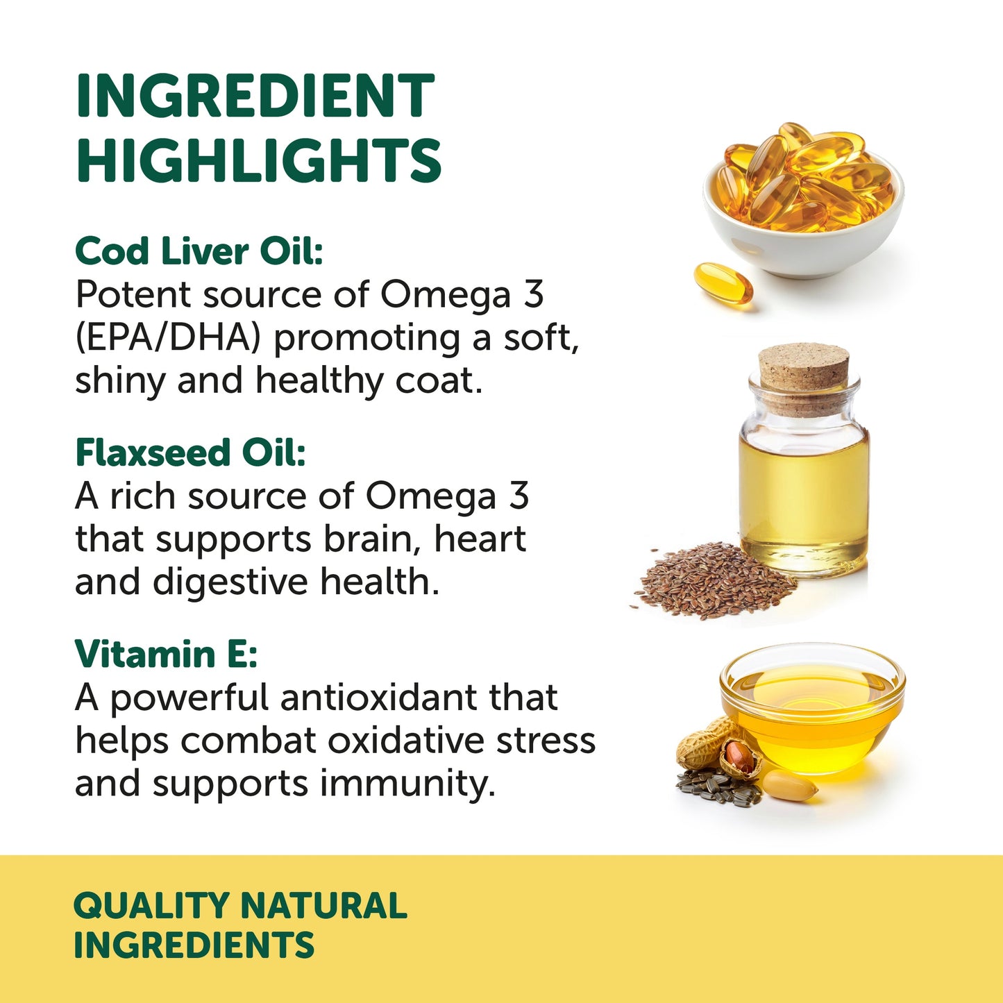 NAS Omega Oil 3 6 & 9 Supplement for Dogs, Cats & Horses