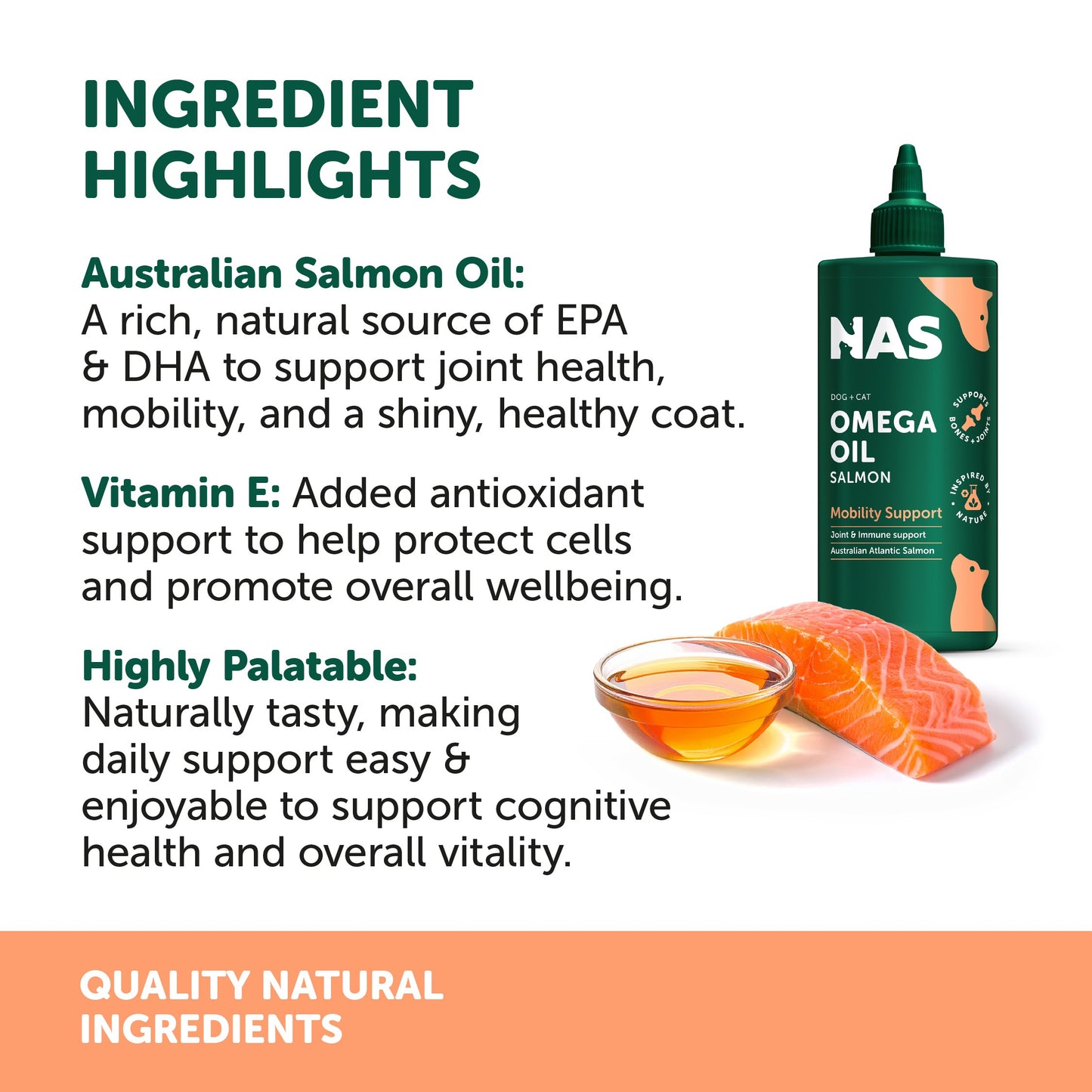 NAS Salmon Omega Oil for Dogs & Cats