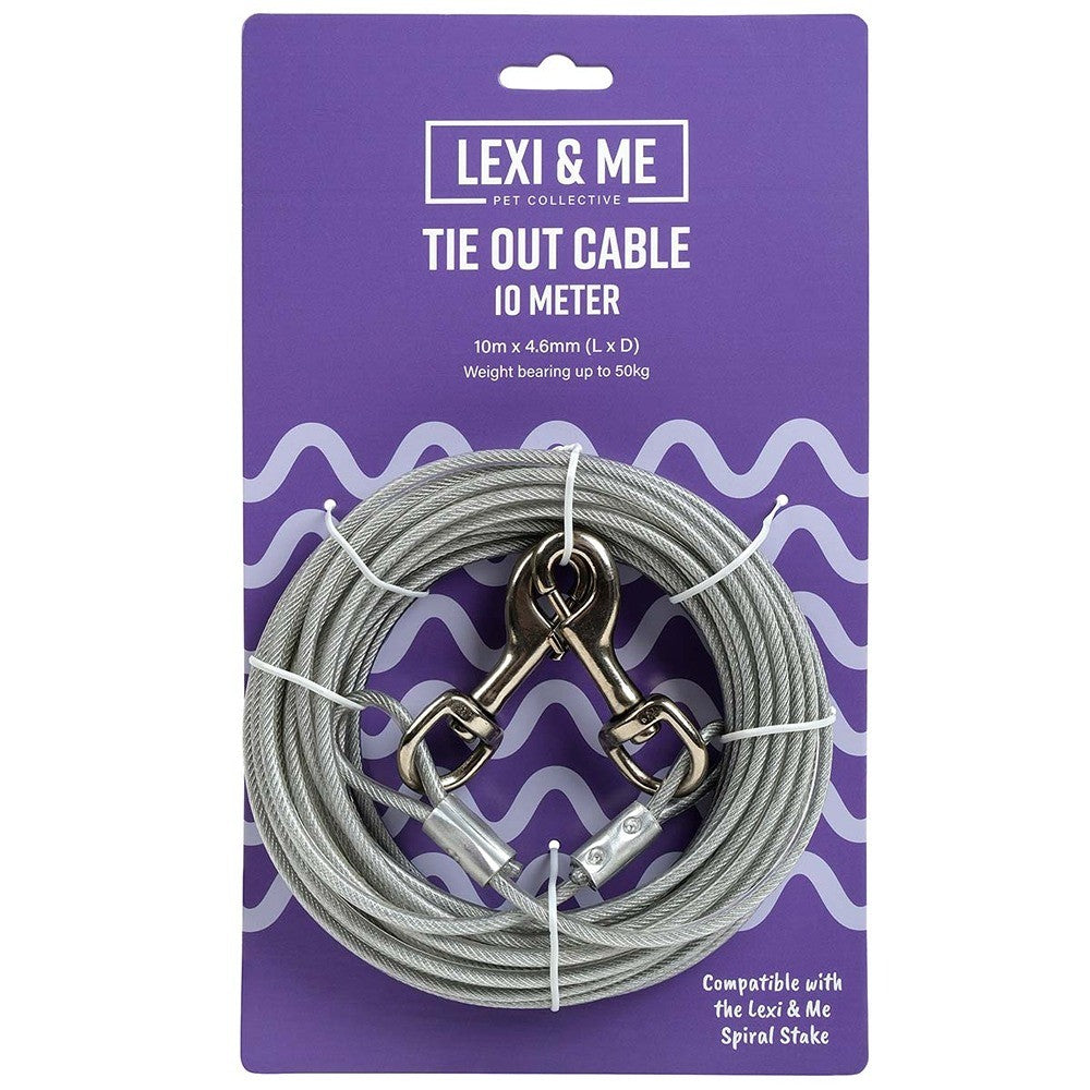 Lexi & Me Dog Reflective Tie Out Cable