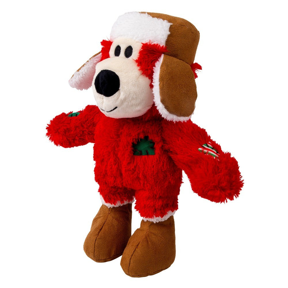 Kong Holiday Wild Knots Bear Dog Toy Assorted