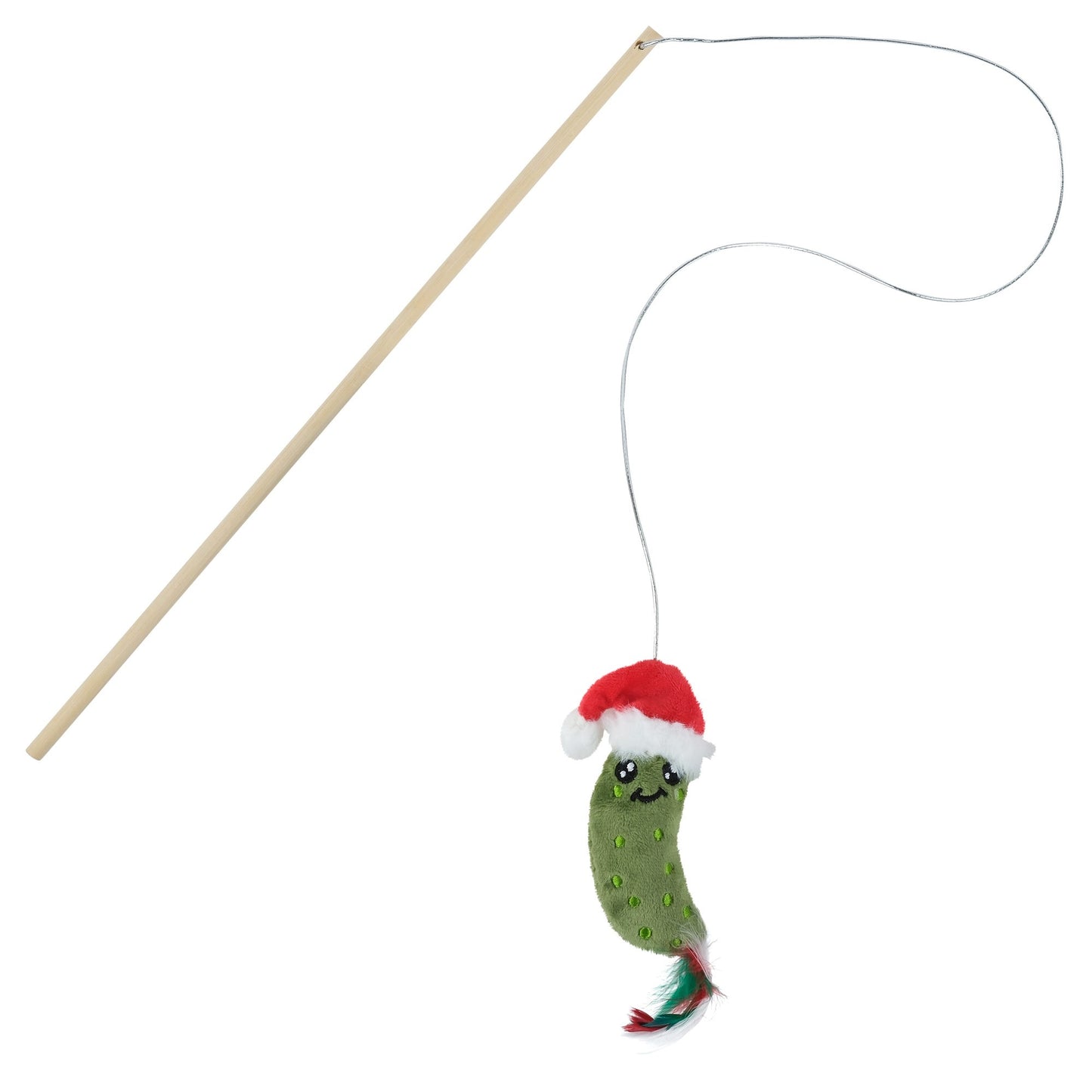 Petstock Christmas Pickle Wand Teaser Cat Toy