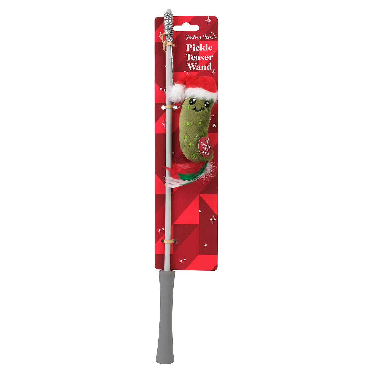 Petstock Christmas Pickle Teaser Wand Cat Toy