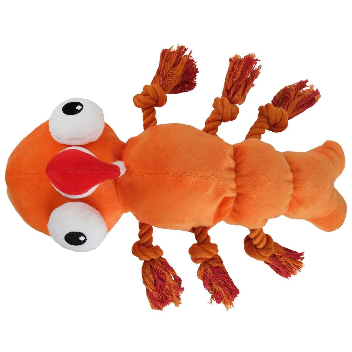 Petstock Christmas Prawn Plush Rope Dog Toy