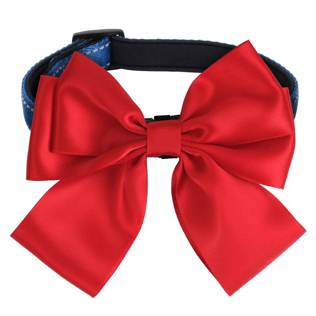 Petstock Christmas Satin Sailor Pet Bow Red
