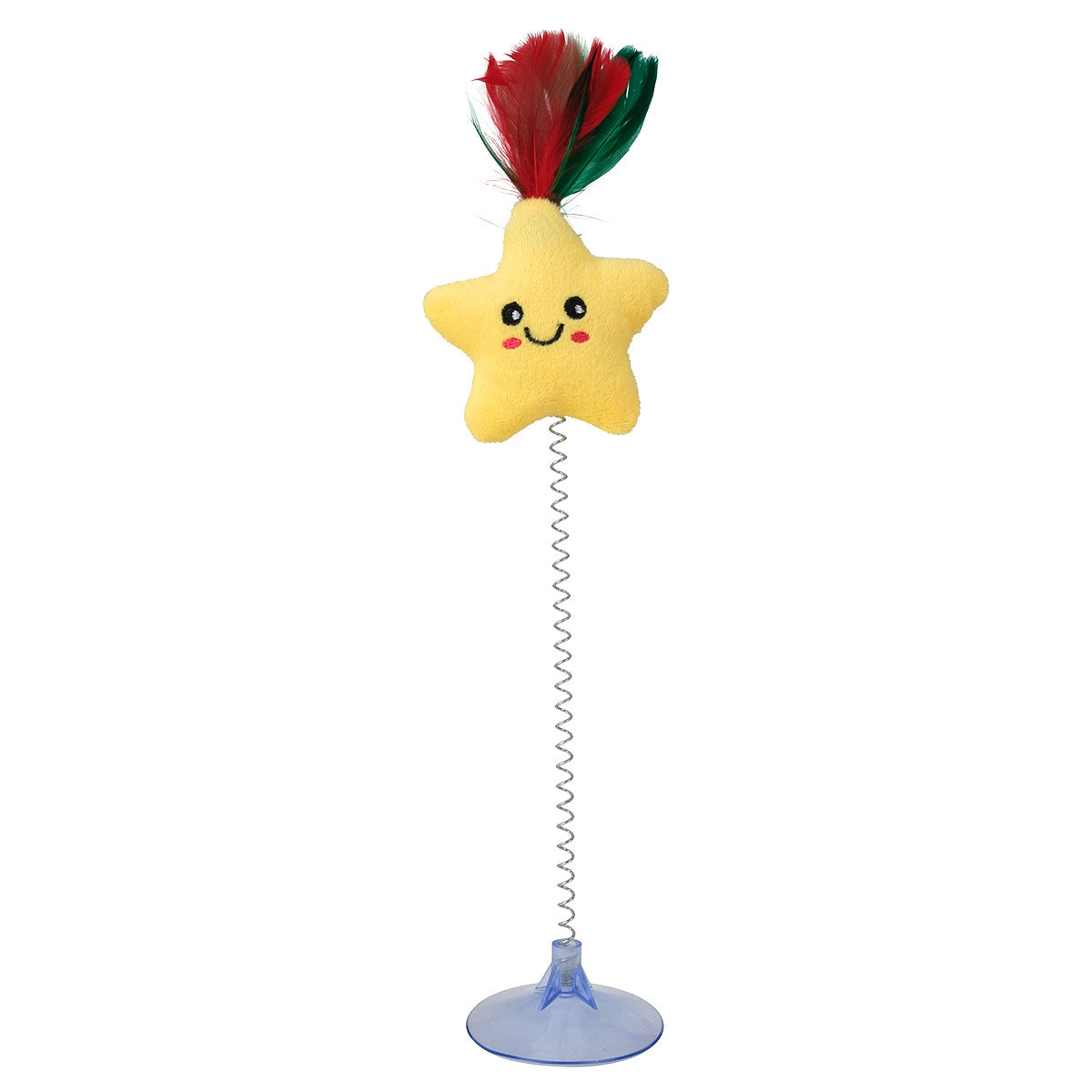 Petstock Christmas Spring Star Suction Teaser Cat Toy