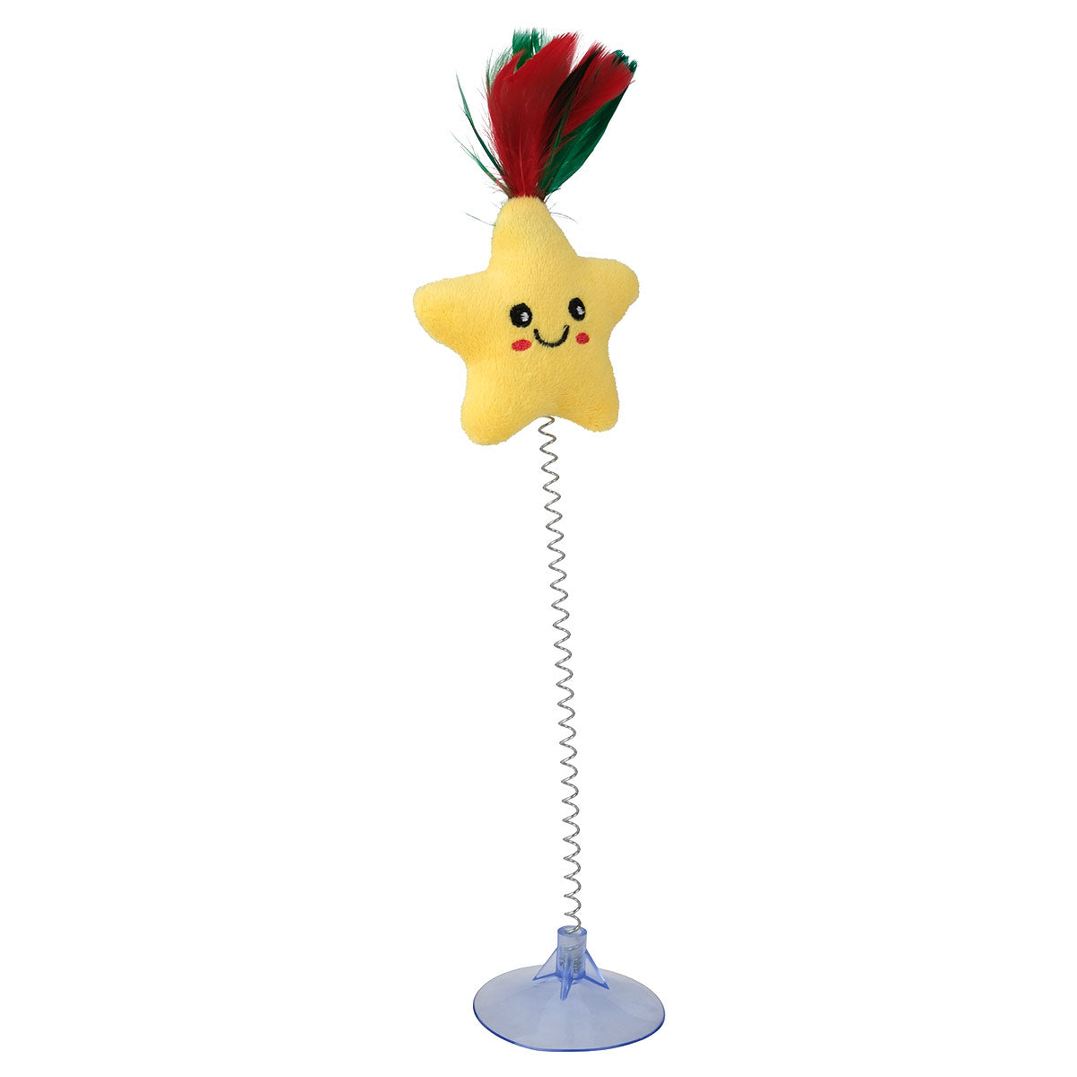 Petstock Christmas Spring Star Suction Teaser Cat Toy