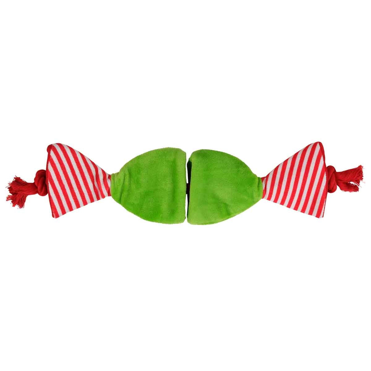Petstock Christmas Bonbon Crinkle Rope Dog Toy