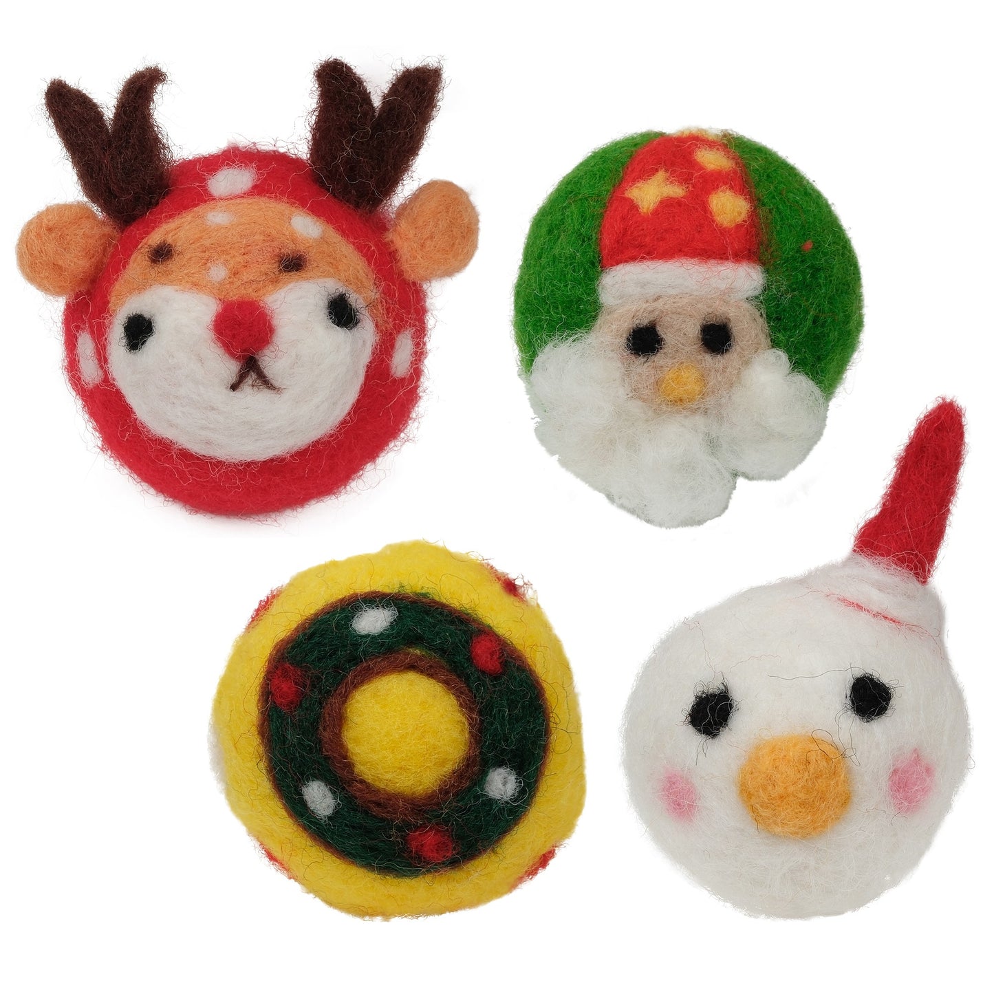 Petstock Christmas Felt Balls Cat Toys