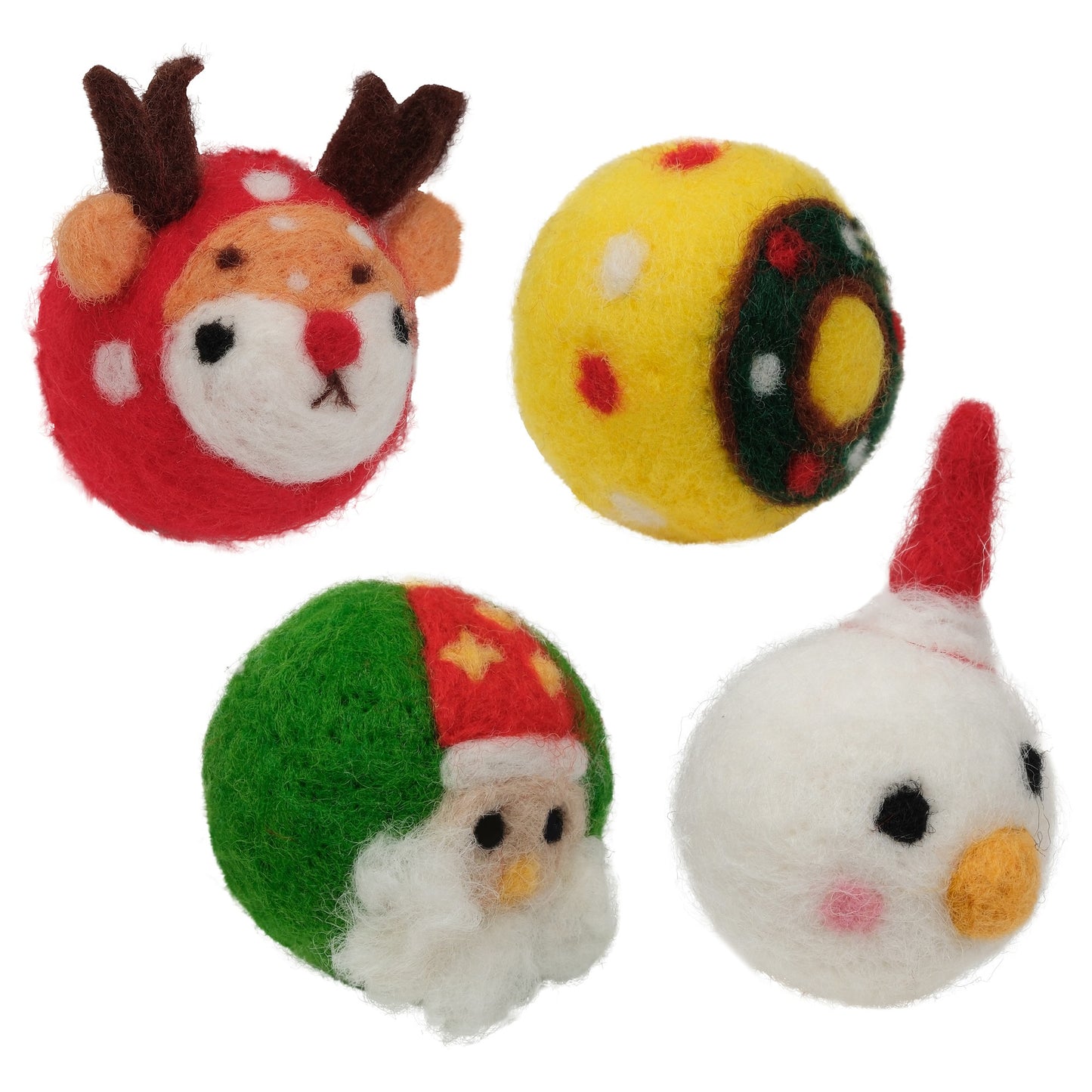 Petstock Christmas Felt Balls Cat Toys