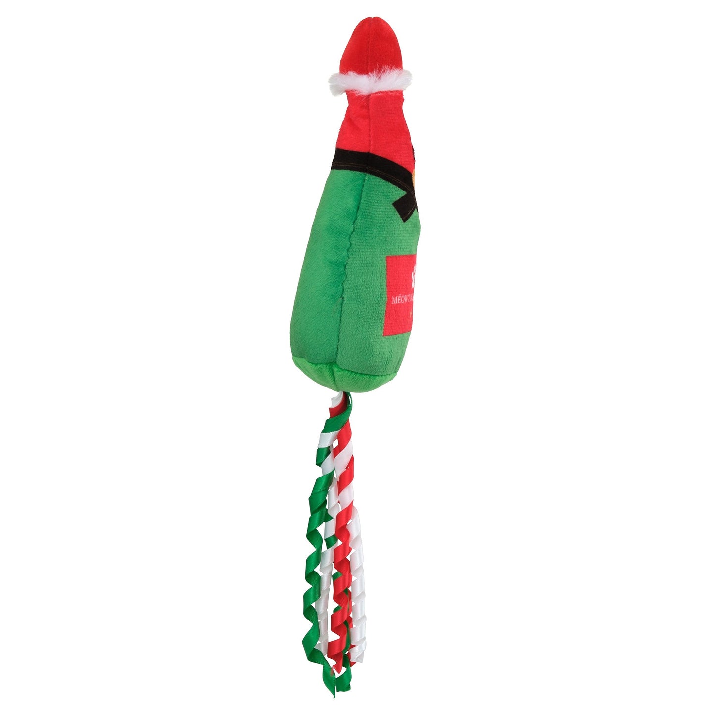 Petstock Christmas Champagne Plush Trailer Cat Toy