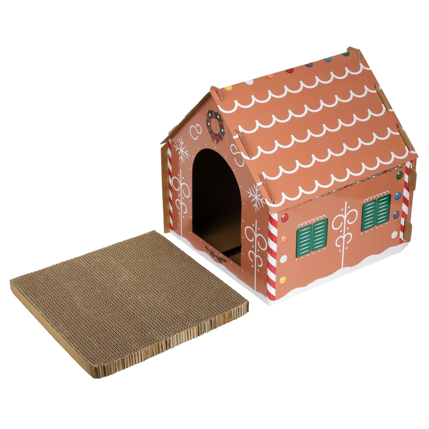 Petstock Christmas Gingerbread House Cat Scratcher Box