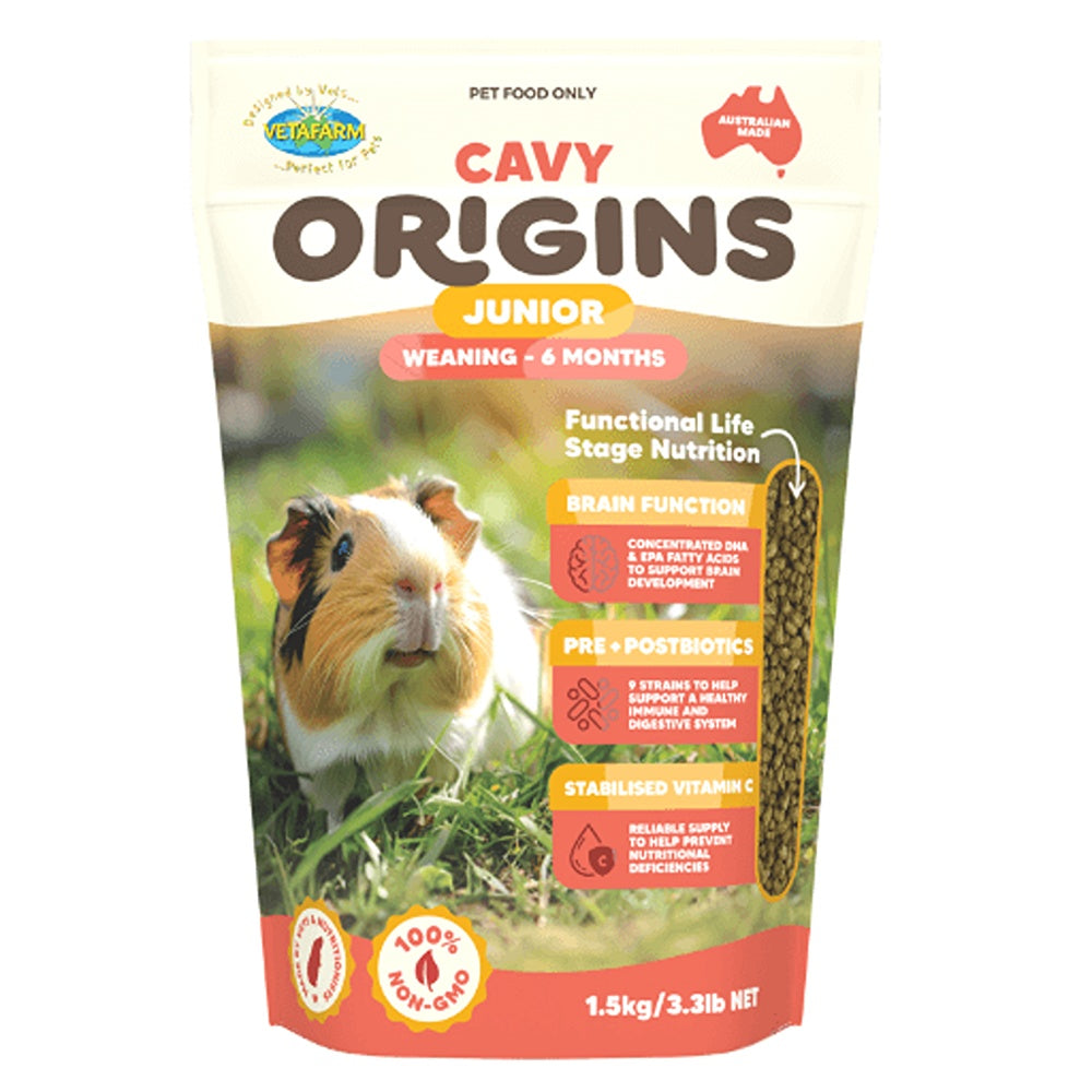 Vetafarm Cavy Origins Junior Guinea Pig Pellet Food