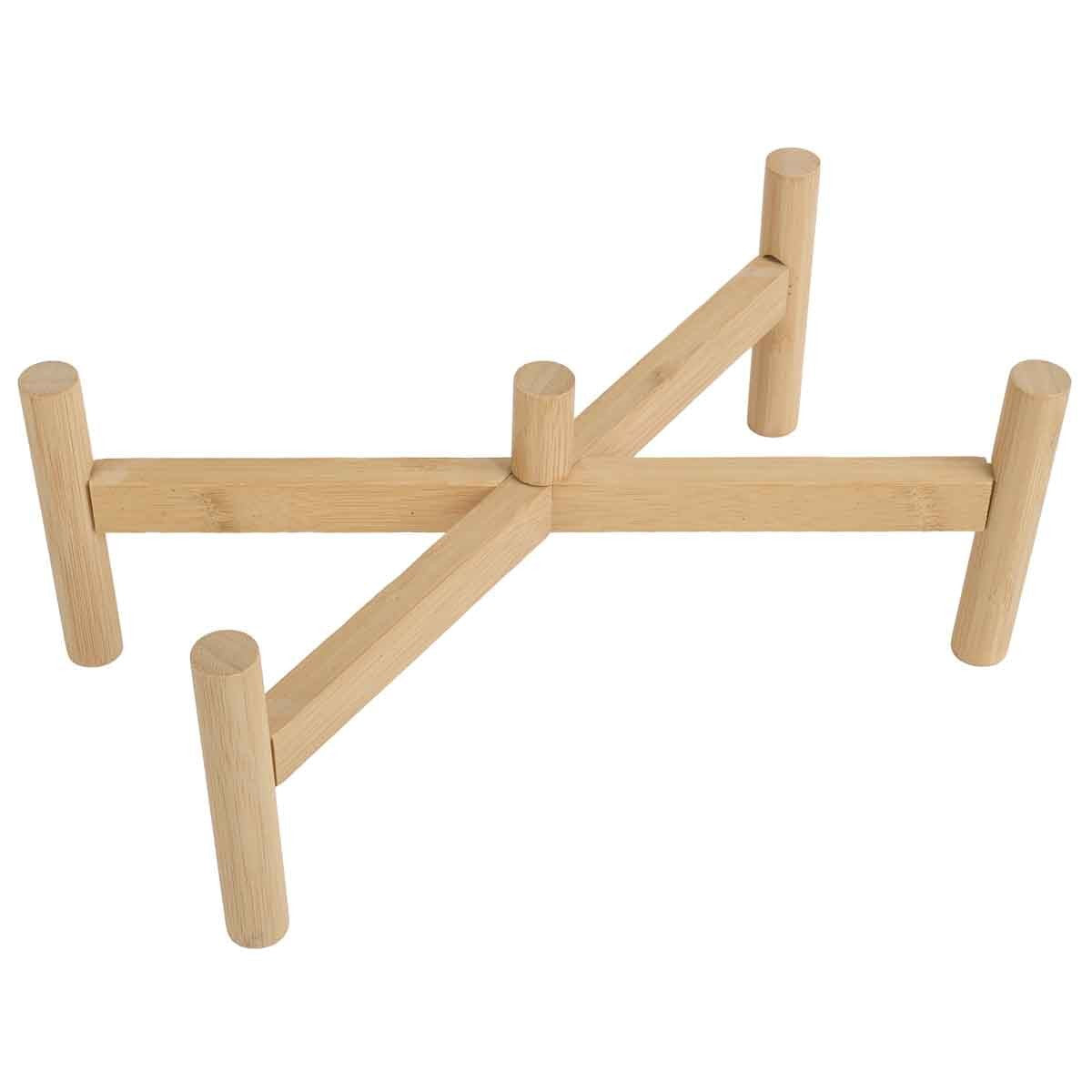 Buddy & Belle Ceramic Bowls with Bamboo Stand