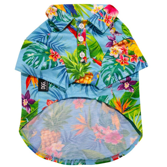 DGG Resort Dog Shirt Parrot Paradise