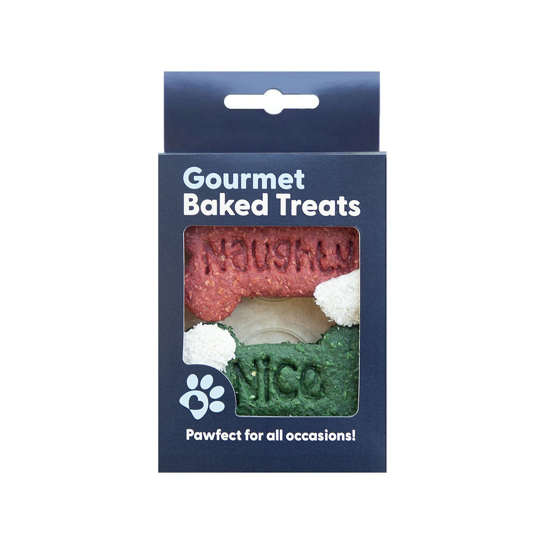 Gourmet Baked Naughty & Nice Christmas Cookie Dog Treats