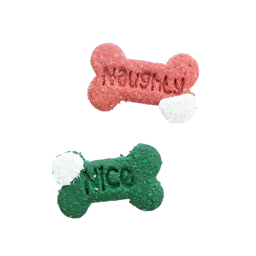 Gourmet Baked Naughty & Nice Christmas Cookie Dog Treats