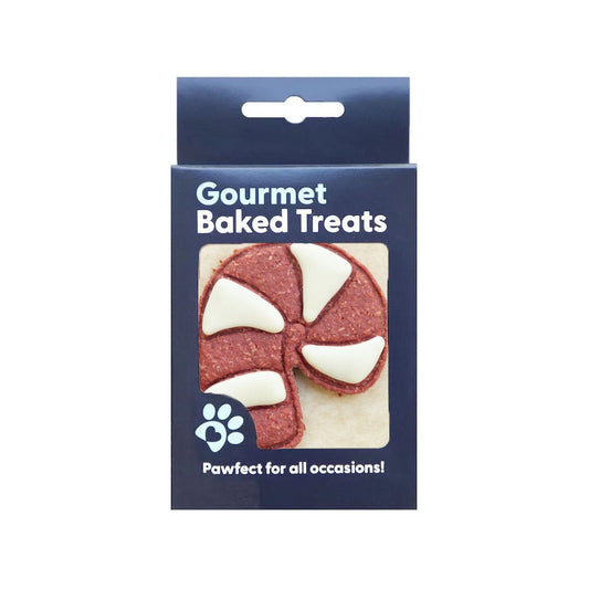 Gourmet Baked Candy Cane Cookie Dog Treat