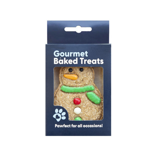 Gourmet Baked Snowman Cookie Dog Treat