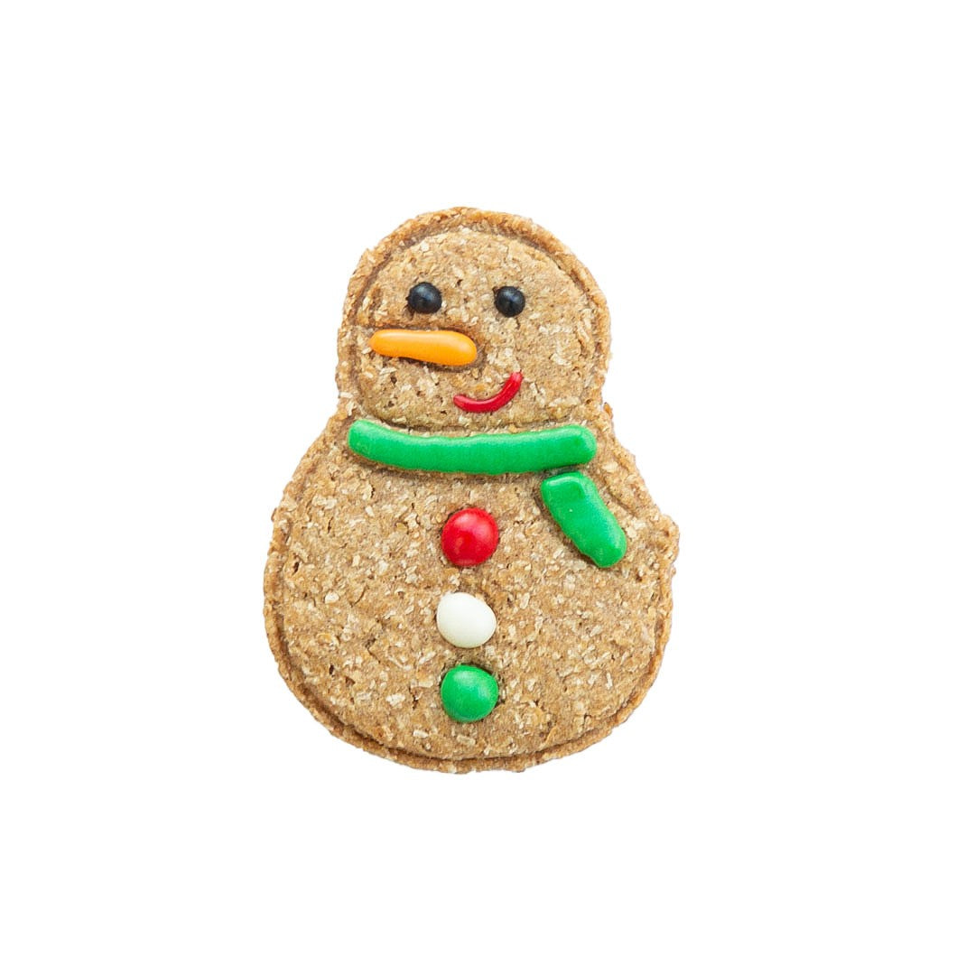 Gourmet Baked Snowman Cookie Dog Treat
