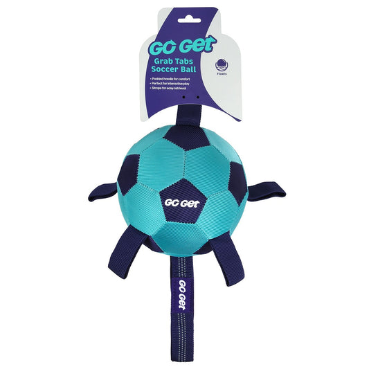 Go Get Grab Tabs Soccer Ball Dog Toy