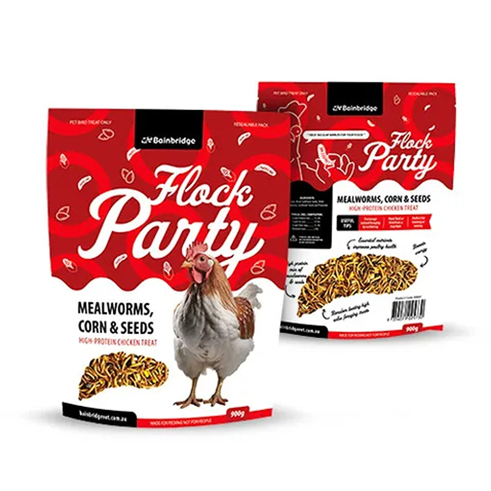 Bainbridge Flock Party Mealworms Corn & Seeds