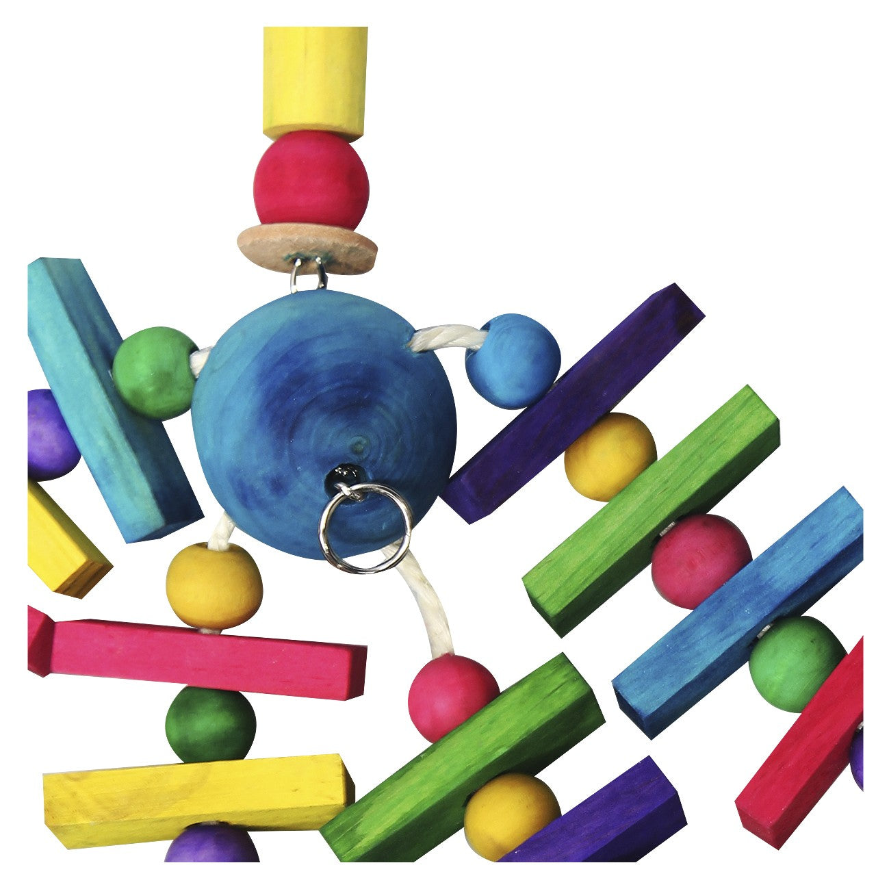 Avi One Colourful Blocks & Beads Bird Toy
