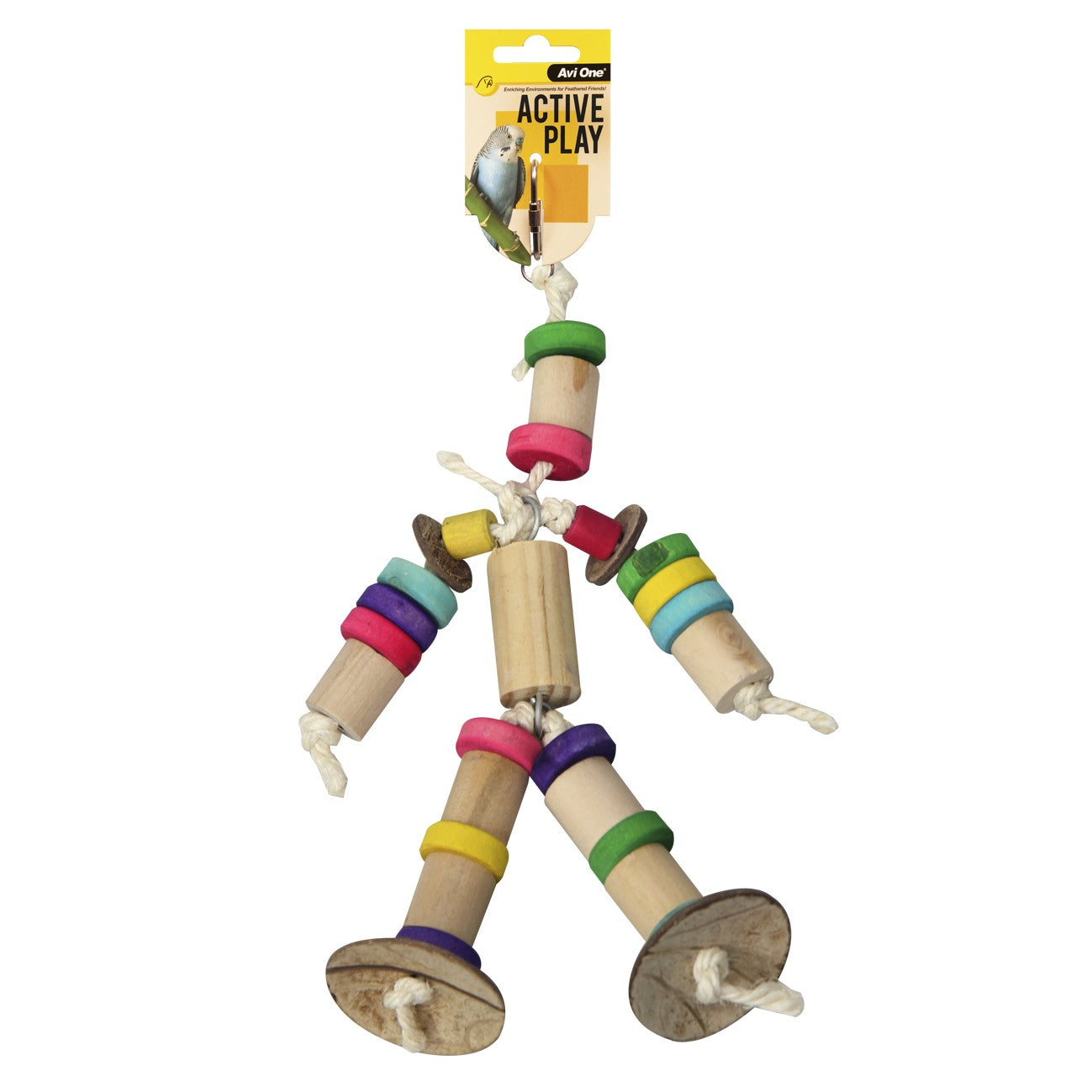 Avi One Doll With Coconut Shell Bird Toy