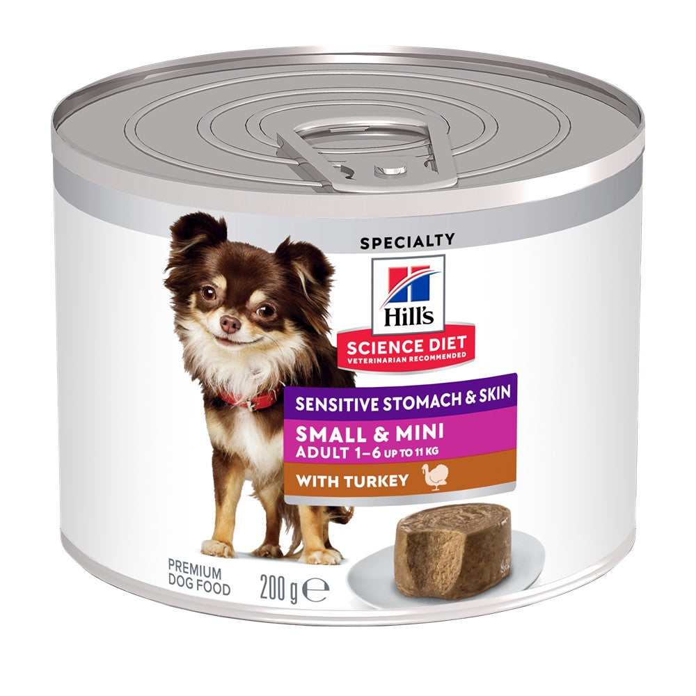 Hill's Science Diet Adult Sensitive Stomach & Skin Small & Mini with Turkey Canned Wet Dog Food