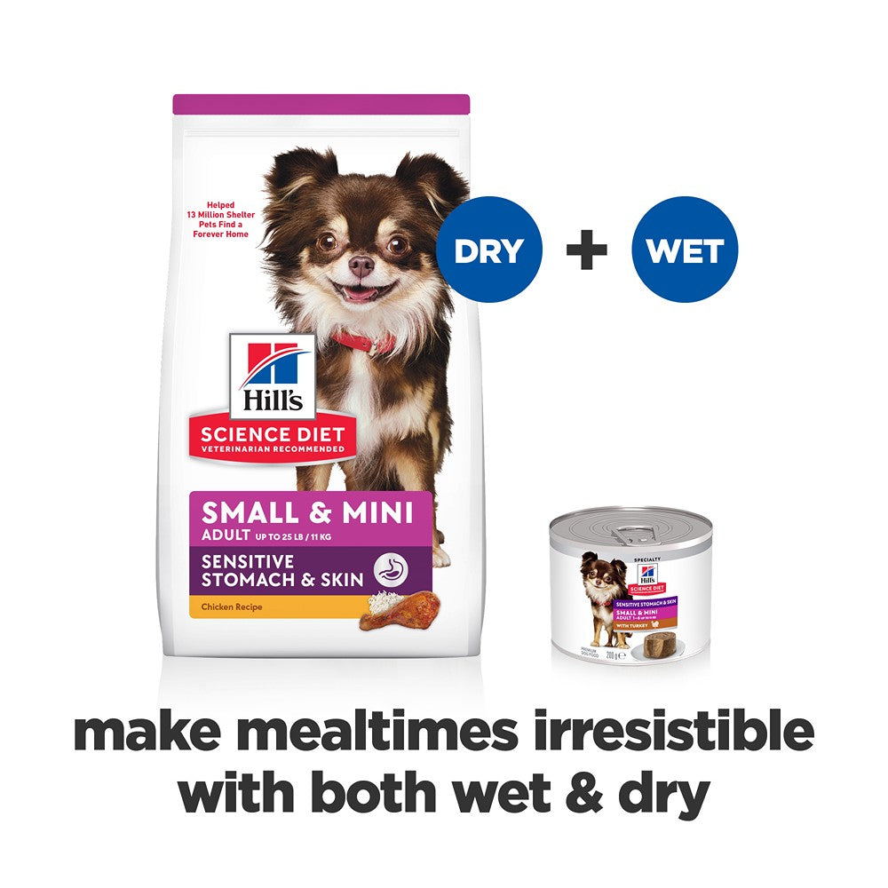 Hill's Science Diet Adult Sensitive Stomach & Skin Small & Mini with Turkey Canned Wet Dog Food