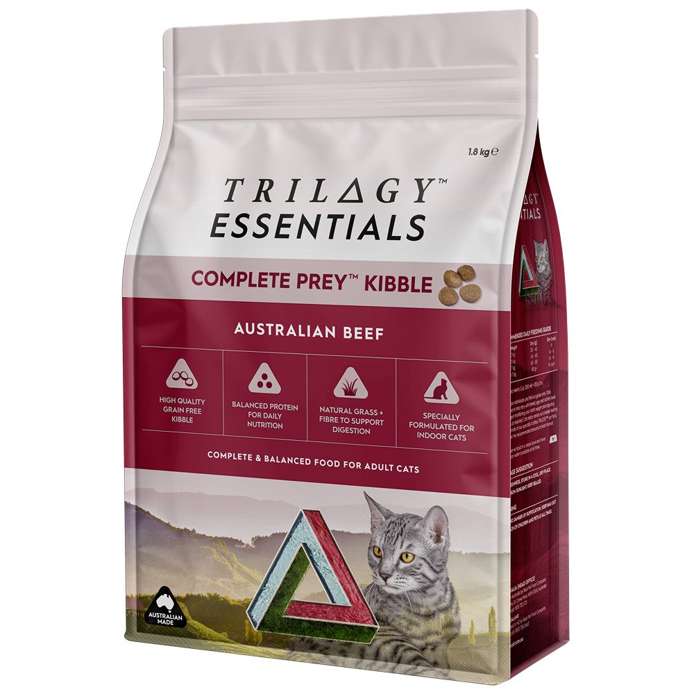 Trilogy Essentials Complete Prey Kibble Australian Beef Dry Cat Food 1.8kg