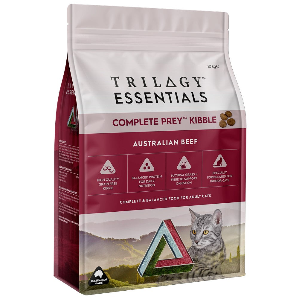 Trilogy Essentials Complete Prey Kibble Australian Beef Dry Cat Food 1.8kg