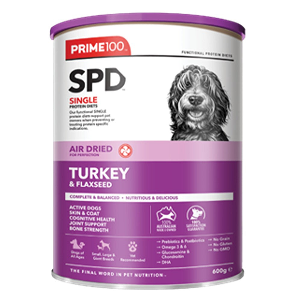 Prime100 SPD Air Dried Turkey & Flaxseed Dry Dog Food